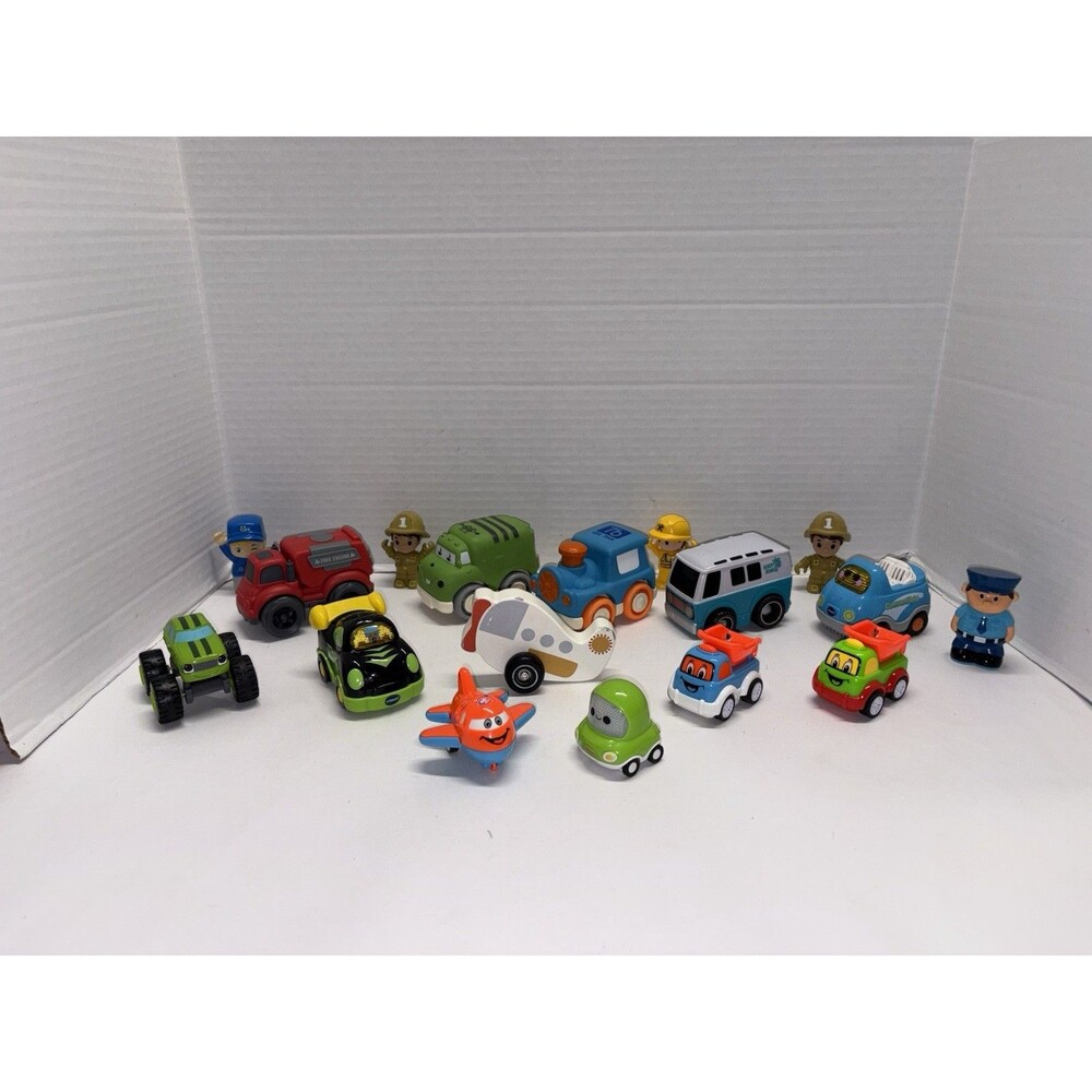 Toddler Vehicle & Figures lot 17 Pieces VTEC, Little Tykes, Blaze & More